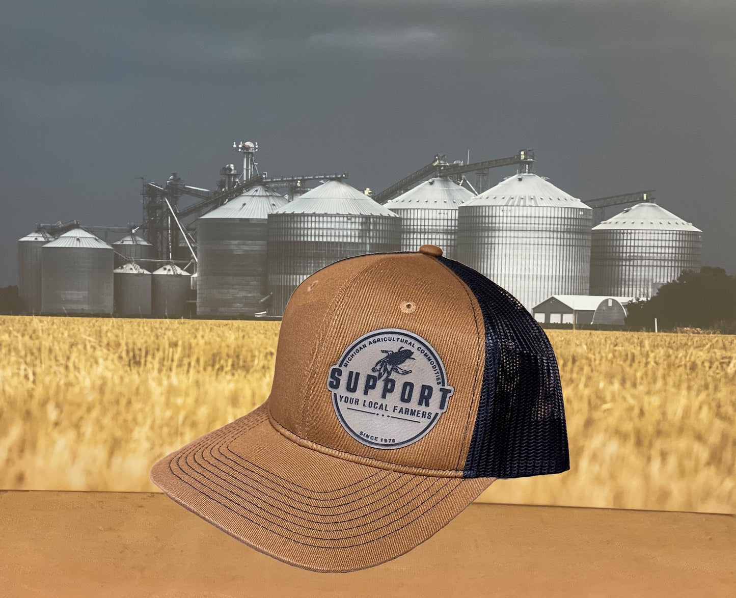 SUPPORT YOUR LOCAL FARMER PATCH HAT - DUCK BROWN