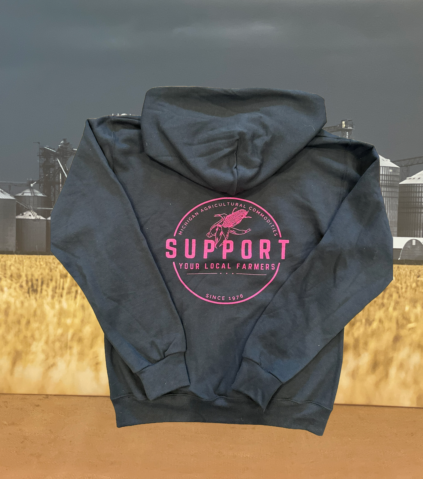 M.A.C. SUPPORT YOUR LOCAL FARMERS HOODED SWEATSHIRT