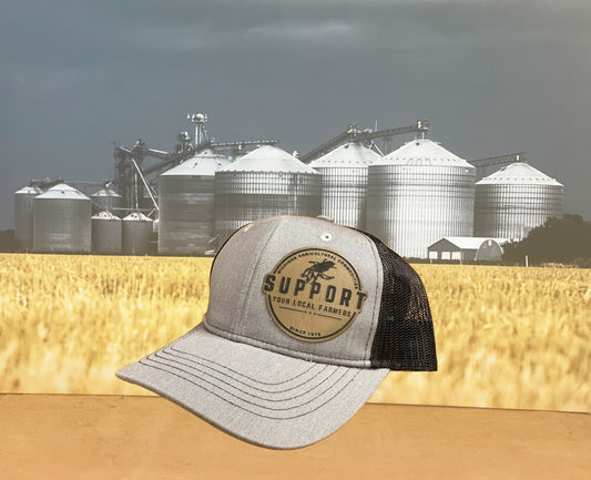 YOUTH SUPPORT YOUR LOCAL FARMER PATCH HAT - GRAY