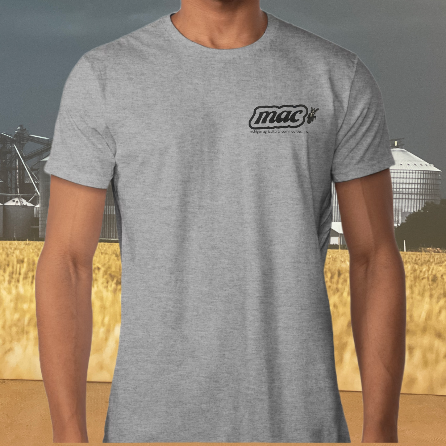 M.A.C. Support Your Local Farmers T-Shirt - GRAY