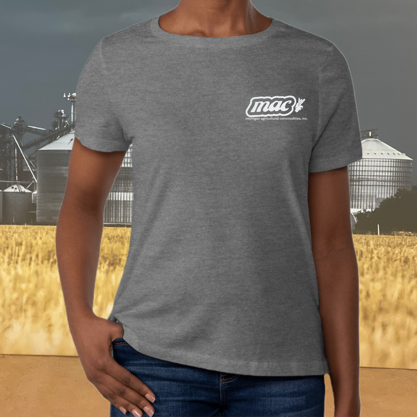 M.A.C. Support Your Local Farmers T-Shirt - DARK HEATHER GRAY