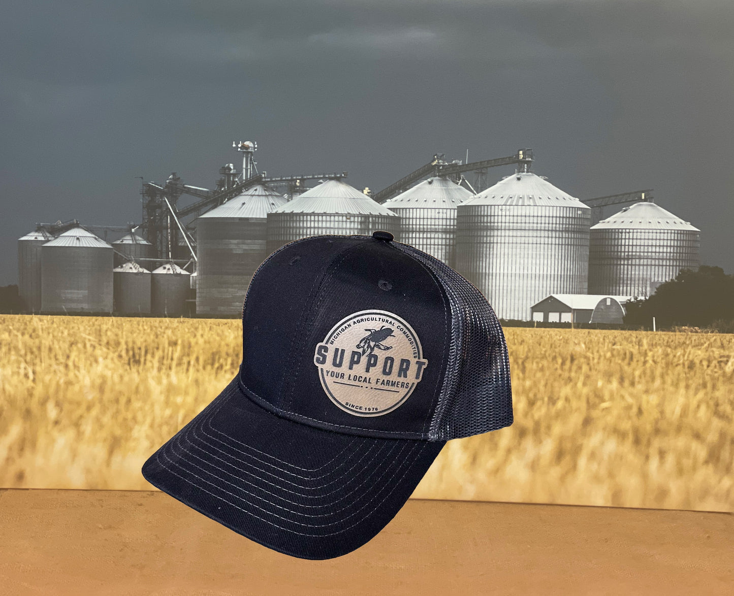 SUPPORT YOUR LOCAL FARMER PATCH HAT - BLACK