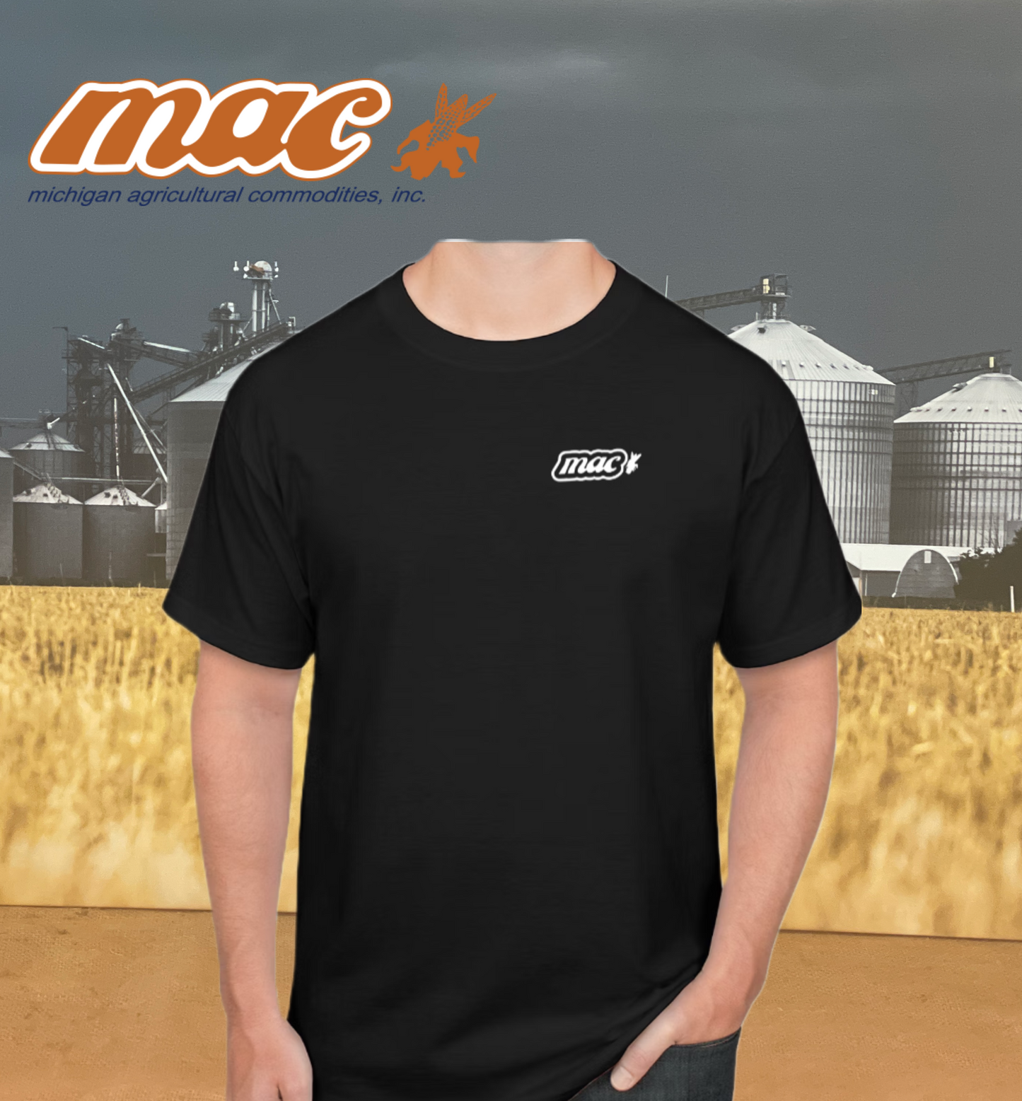 M.A.C. Support Your Local Farmers T-Shirt - BLACK