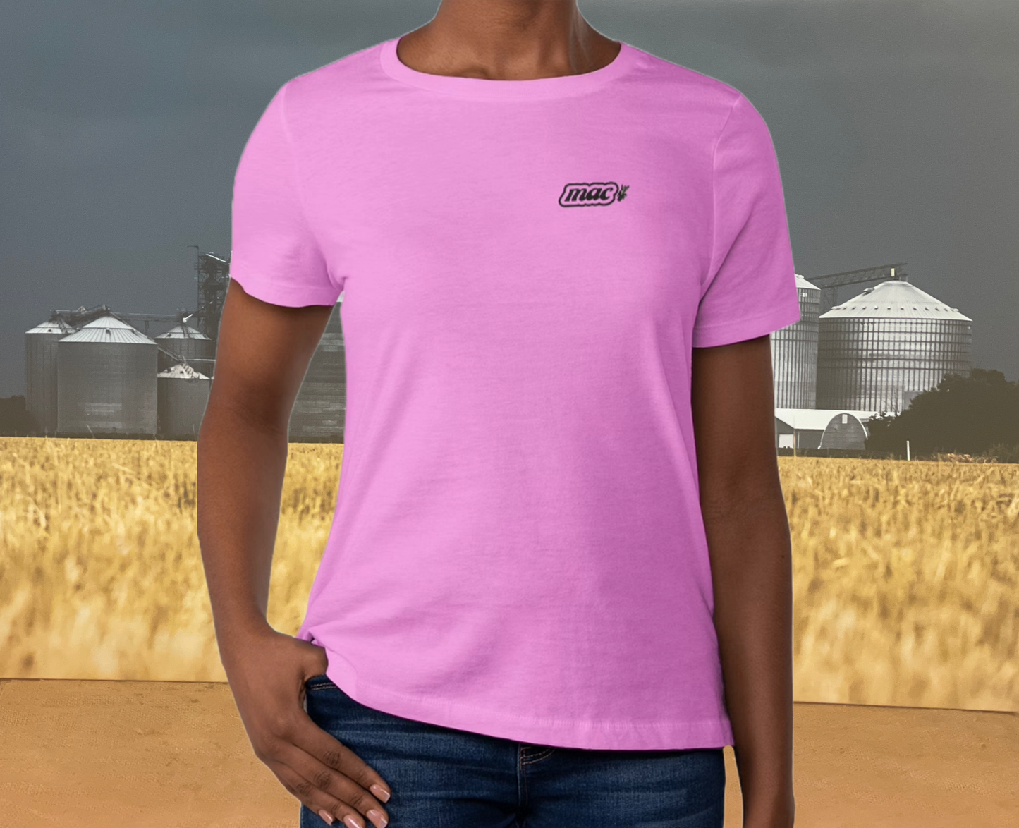 M.A.C. Support Your Local Farmers T-Shirt - LILAC