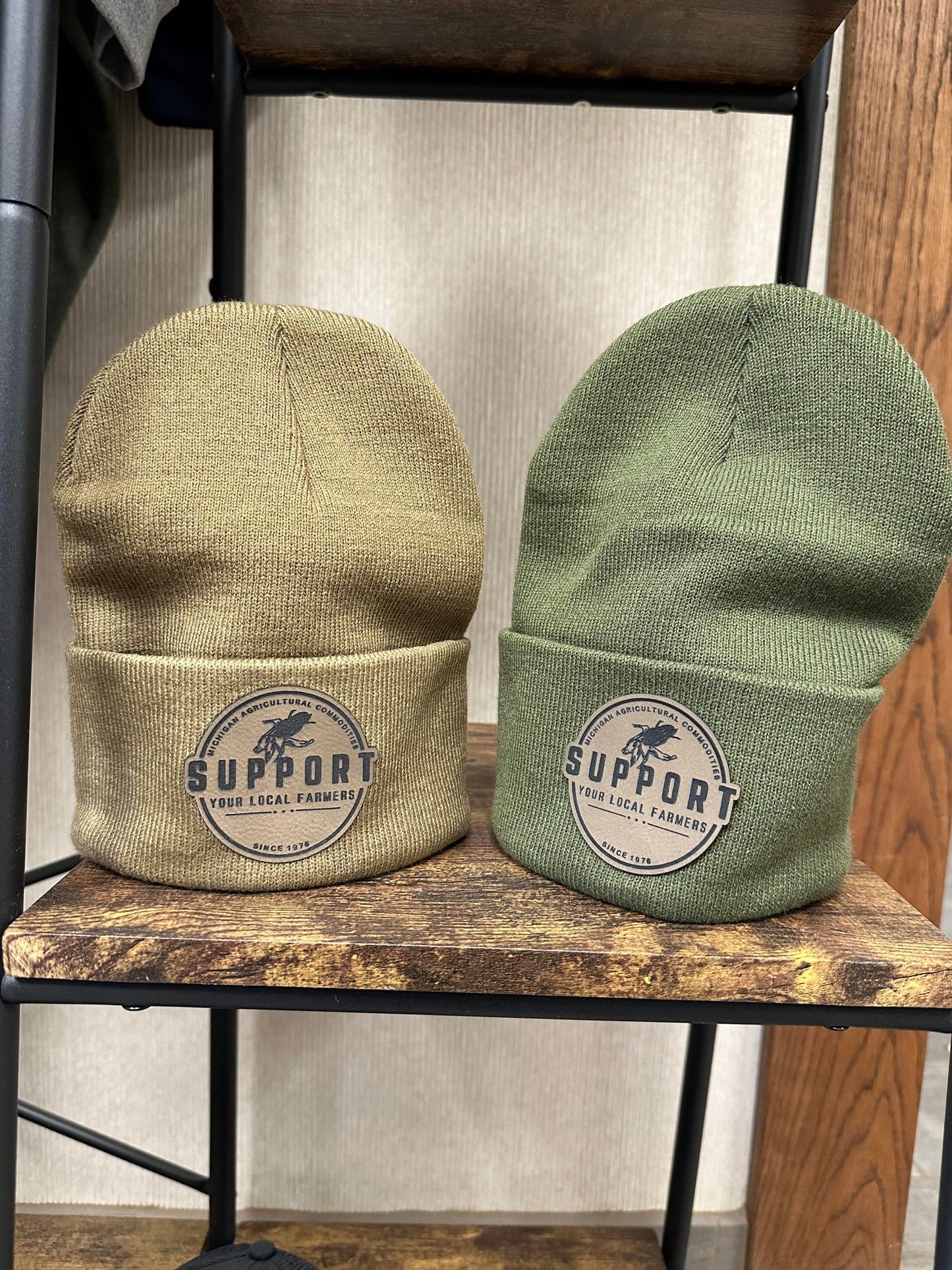SUPPORT YOUR LOCAL FARMER PATCH KNIT HAT - BROWN