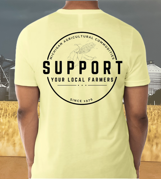 M.A.C. Support Your Local Farmers T-Shirt - YELLOW