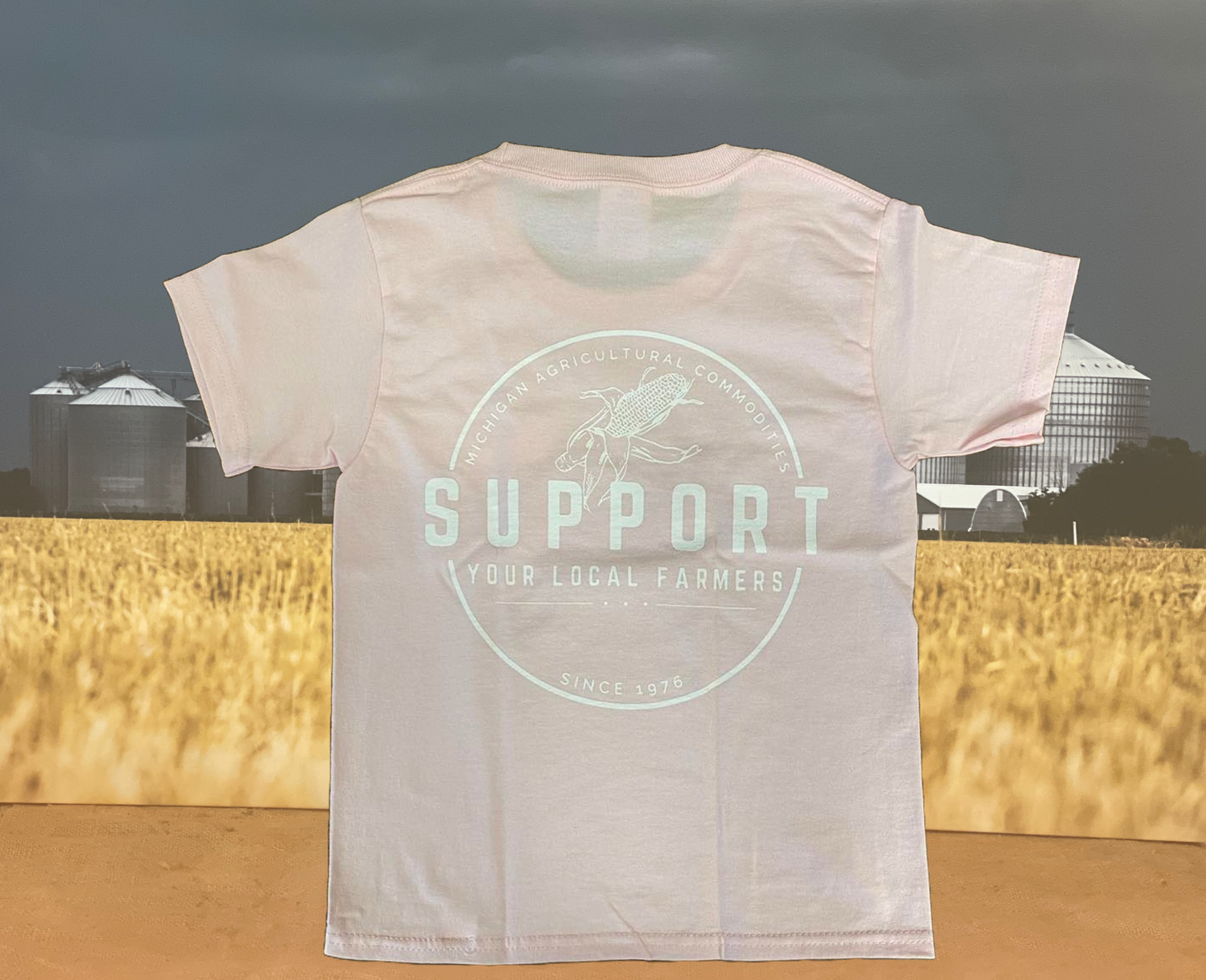 Youth M.A.C. Support Your Local Farmers T-Shirt - PINK