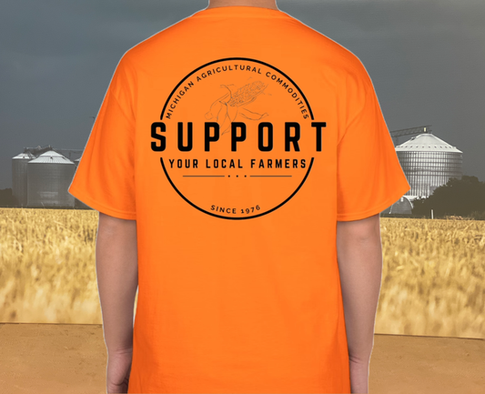 M.A.C. Support Your Local Farmers T-Shirt - ORANGE