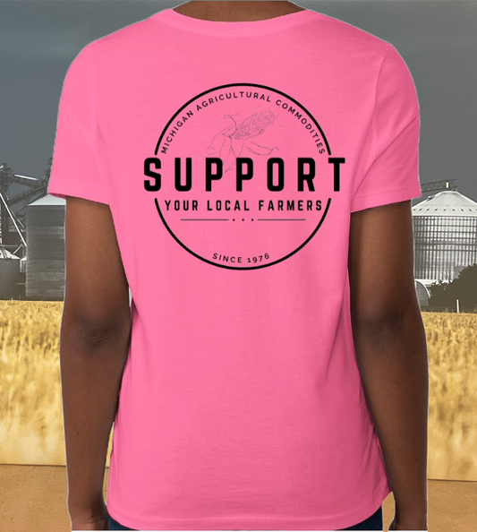 M.A.C. Support Your Local Farmers T-Shirt - PINK