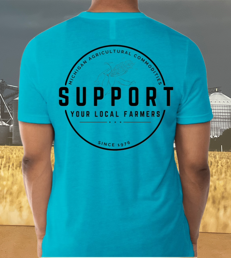 M.A.C. Support Your Local Farmers T-Shirt - TEAL