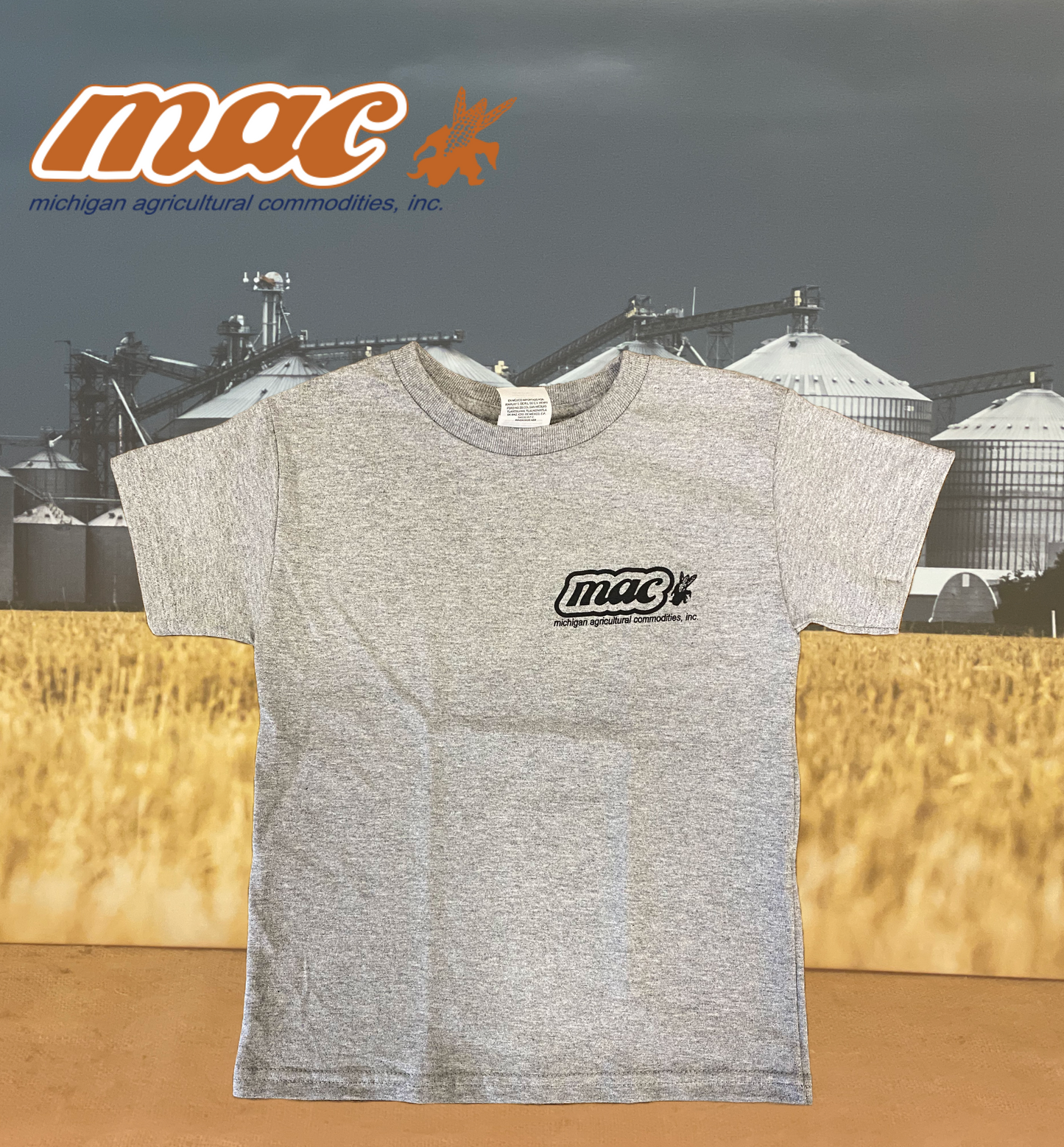Youth M.A.C. Support Your Local Farmers T-Shirt - Gray
